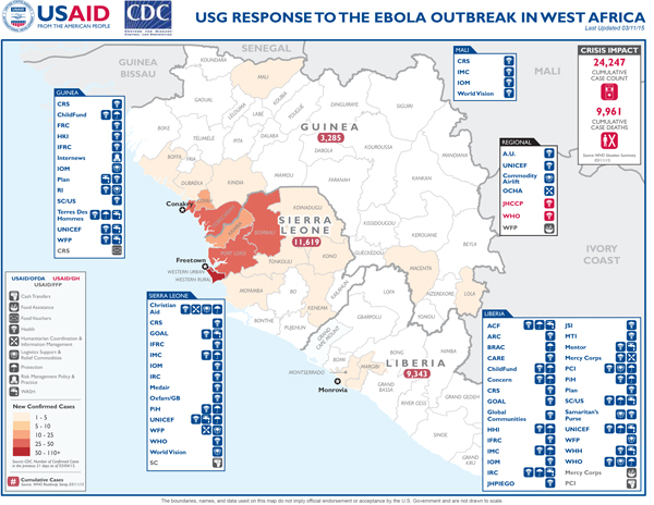 West Africa Ebola Map #24 March 11, 2015