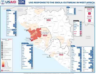 West Africa Ebola Map #26 March 25 2015