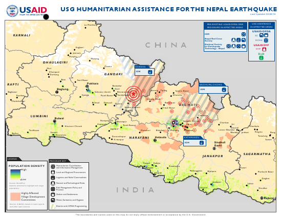 Nepal Earthquake Map - May 6, 2015