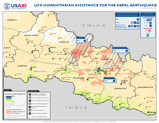 Nepal Earthquake Map - May 13, 2015 