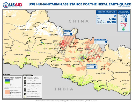 Nepal Earthquake Map - May 11, 2015 