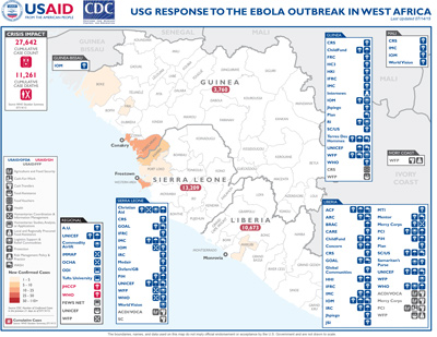 West Africa Ebola Map #43 August 14, 2015