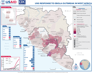 USG West Africa Ebola Outbreak Program Map - Oct 15, 2014