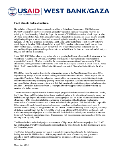 Fact Sheet: Infrastructure - PDF Version