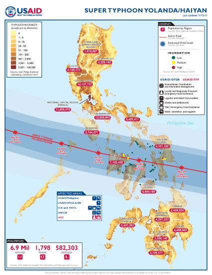 Typhoon Haiyan/Yolanda Map - 11/12/13 - Click to view full-size map