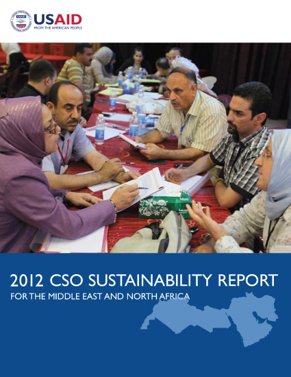 2012 Civil Society Organization Sustainability Report for the Middle East and North Africa