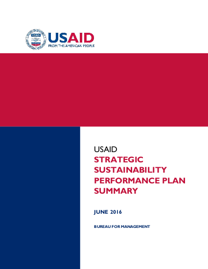 2016 Strategic Sustainability Performance Plan Summary 
