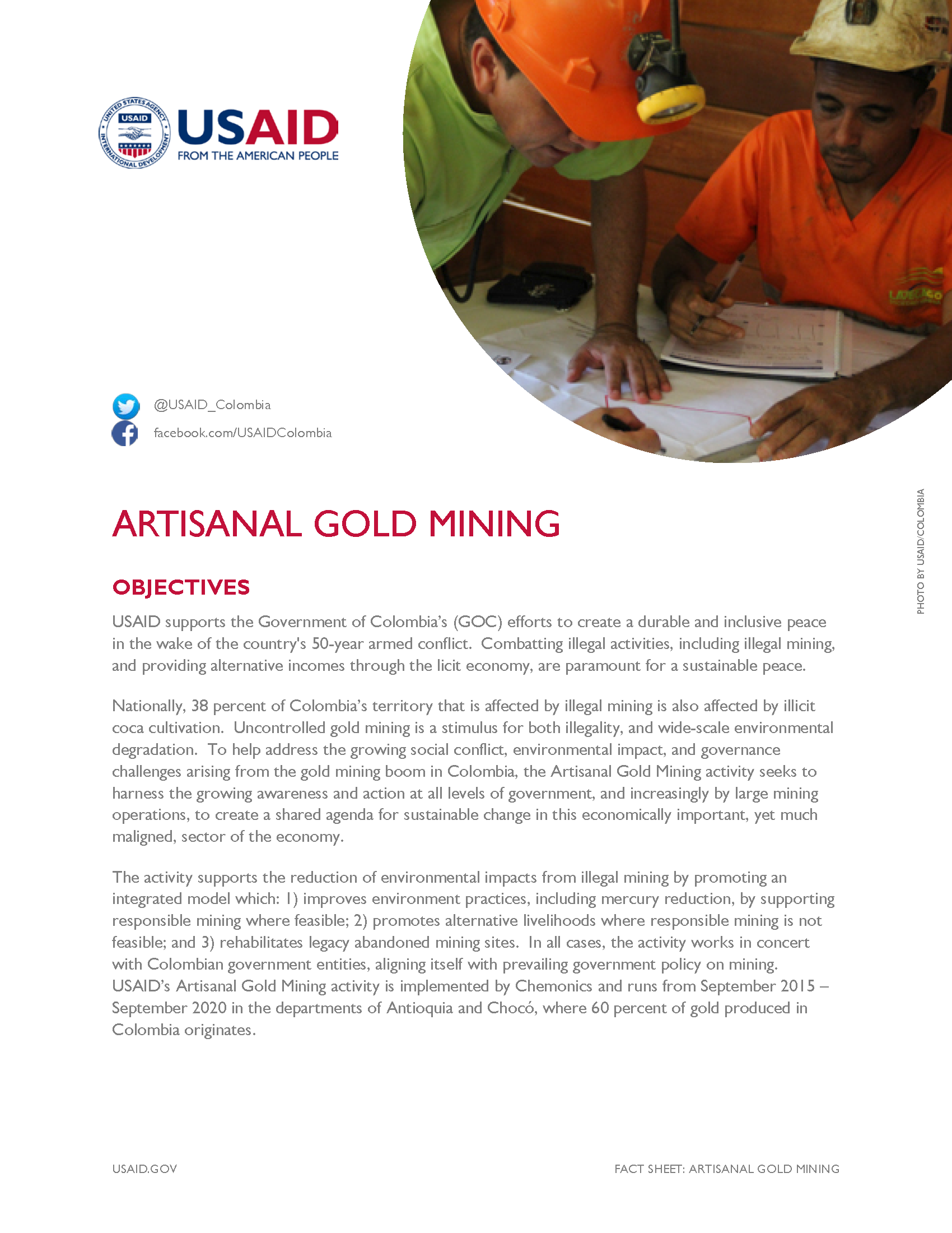 Artisanal Gold Mining Fact Sheet