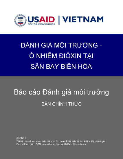 Đánh giá môi trường: Ô nhiễm điôxin tại sân bay Biên Hòa
