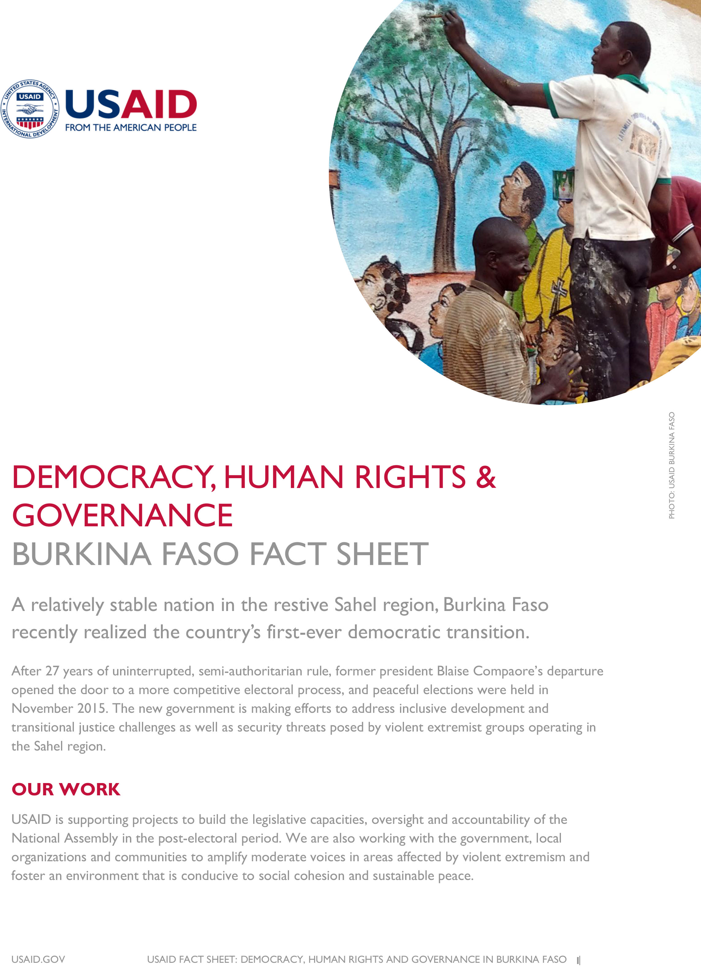 Burkina Faso Fact Sheet-Democracy, Human Rights & Governance