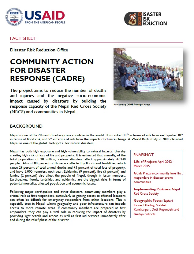 Community Action for Disaster Response 