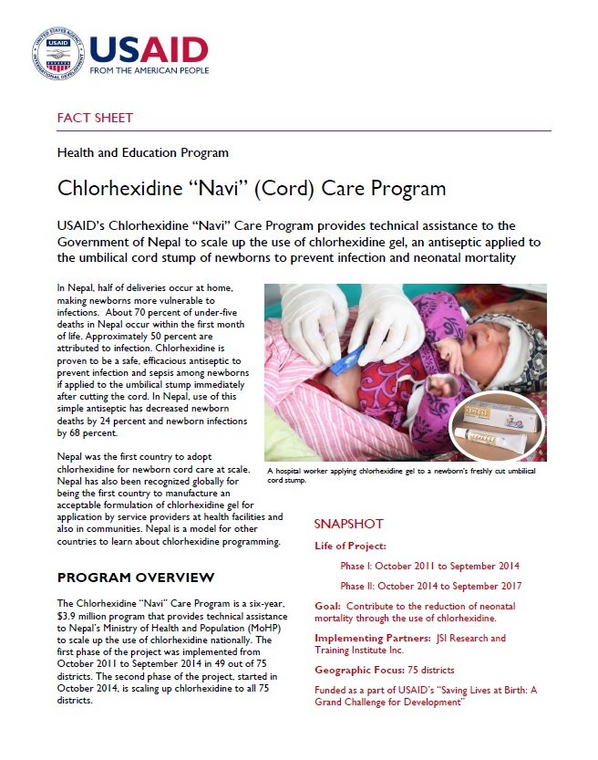 Chlorhexidine “Navi” (Cord) Care Program
