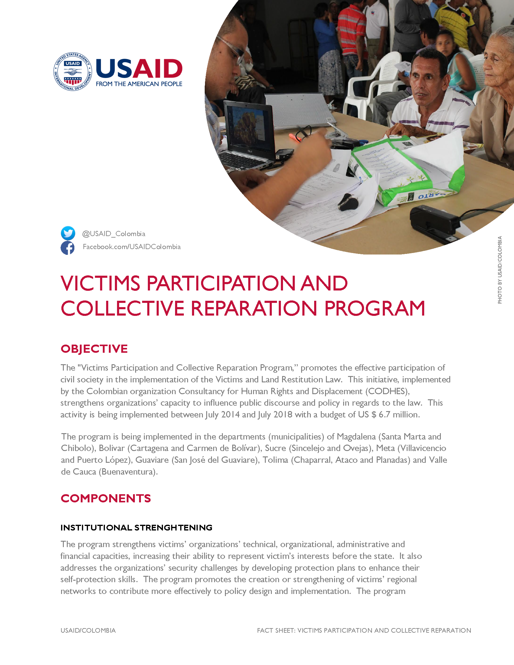 Victims Participation and Collective Reparation Program