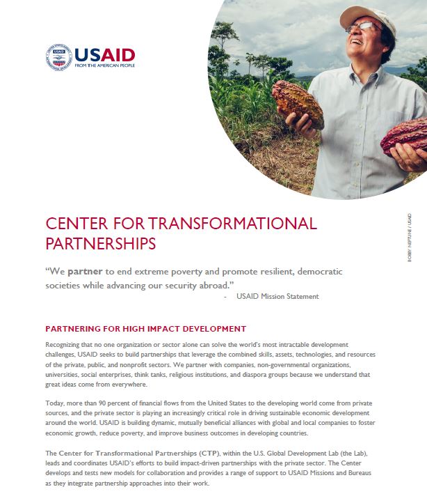 Center for Transformational Partnerships Fact Sheet