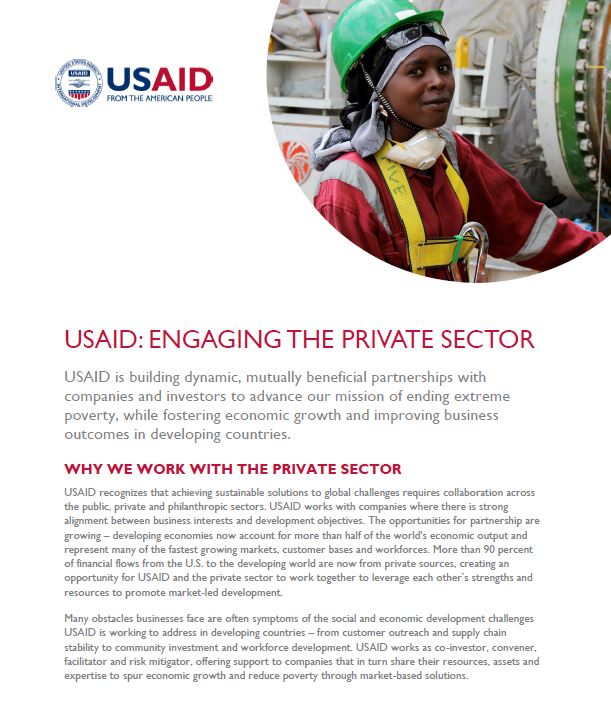 USAID: Engaging with the Private Sector Factsheet
