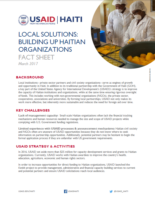 Local Solutions Fact sheet - March 2017 