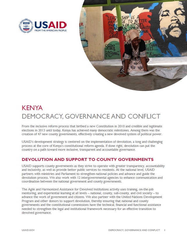 Democracy, Governance and Conflict - Kenya