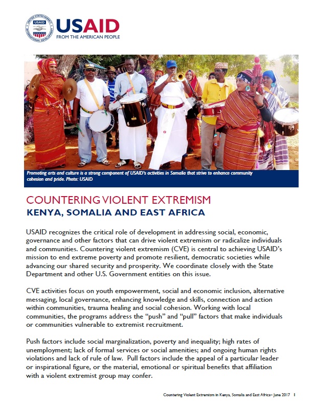 Countering Violent Extremism (Kenya, Somalia, and East Africa) Fact Sheet
