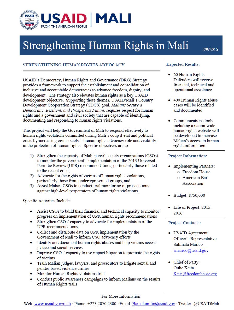 Human Rights Strengthening Advocacy