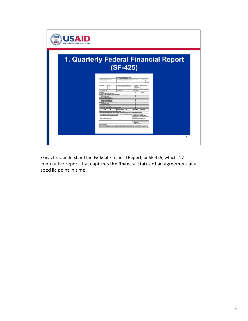 E-Module - Federal Financial Report