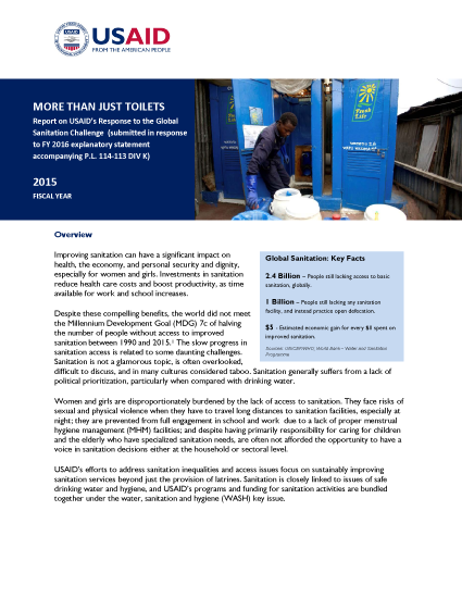 Report on USAID’s Response to the Global Sanitation Challenge