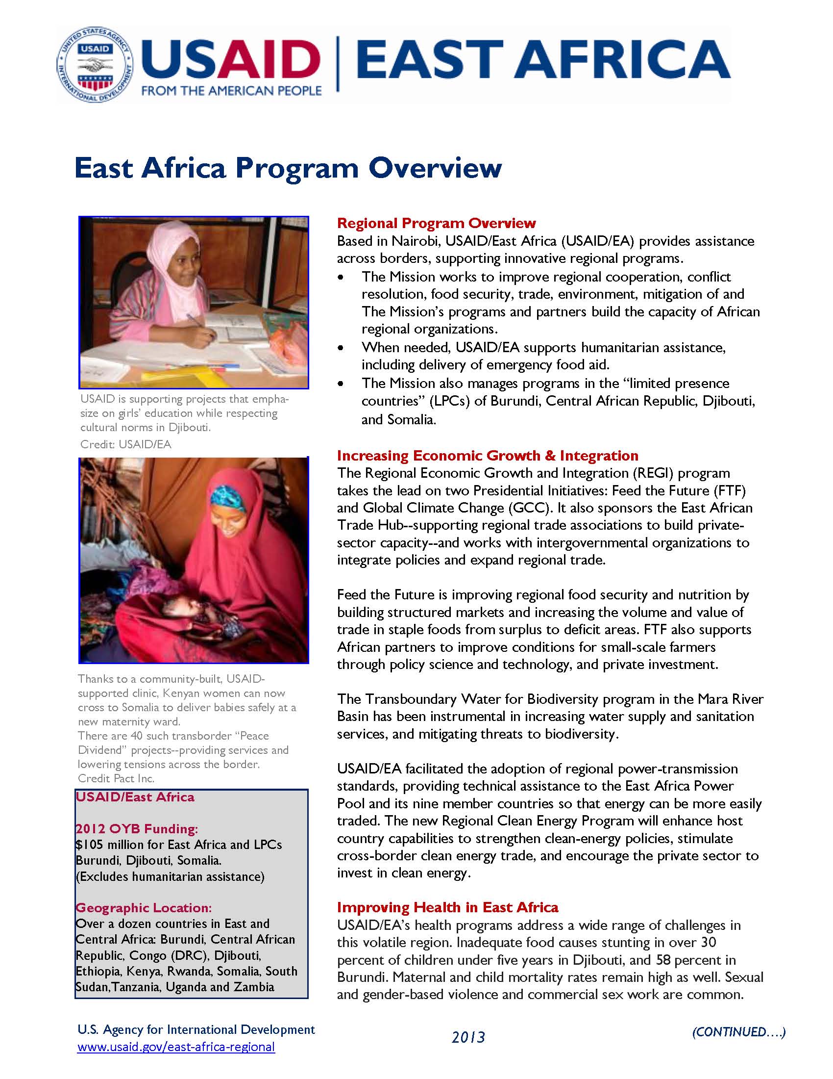 East Africa Program Overview 