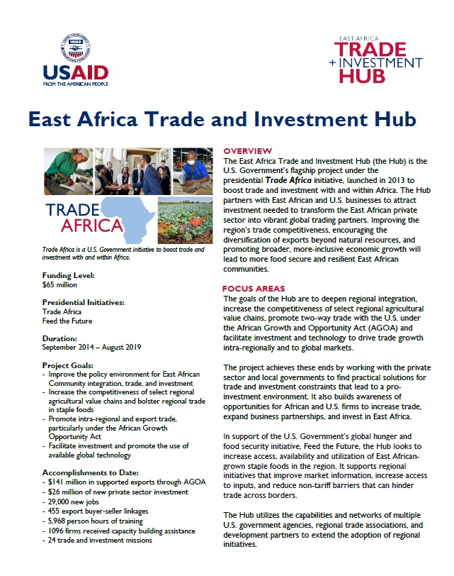 East Africa Trade Hub Fact Sheet