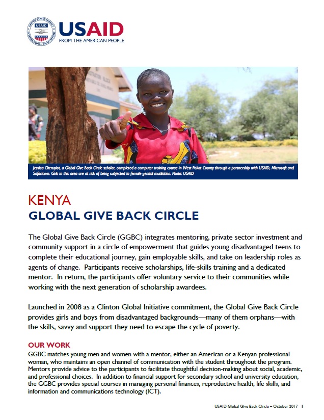 Global Give Back Circle Fact Sheet
