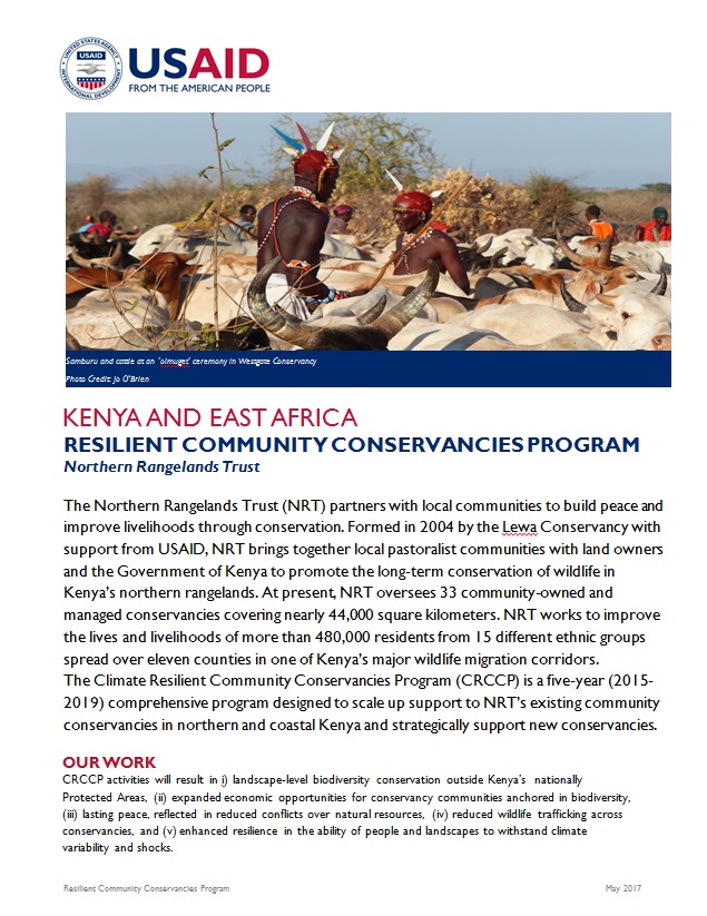 Resilient Community Conservancies Program Fact Sheet