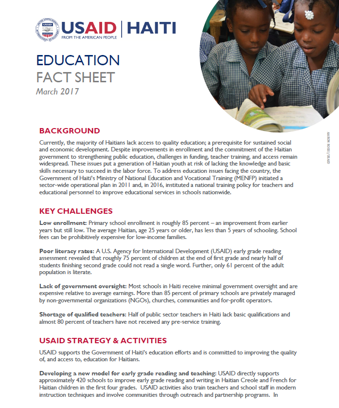 Education Fact Sheet (2017)