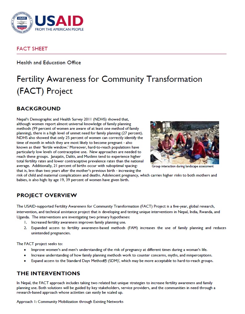 Fertility Awareness for Community Transformation (FACT) Project