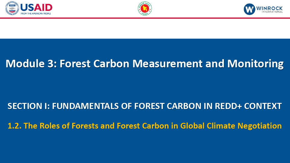 1.2. The Roles of Forests and Forest Carbon in Global Climate Negotiations