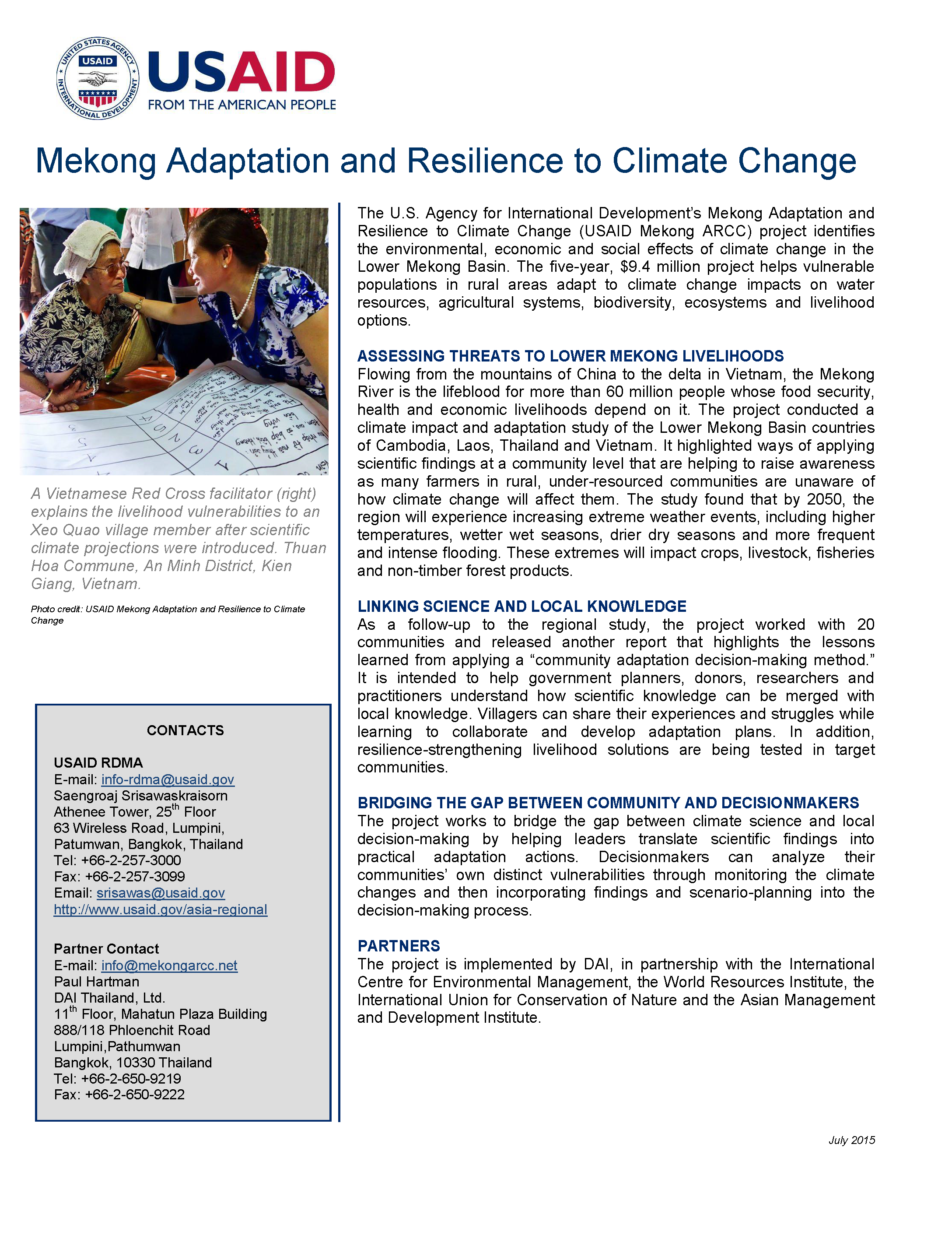 Mekong Adaptation and Resilience to Climate Change (Mekong ARCC)