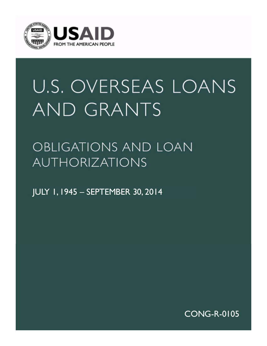 U.S. Overseas Loans and Grants (Greenbook) 2014
