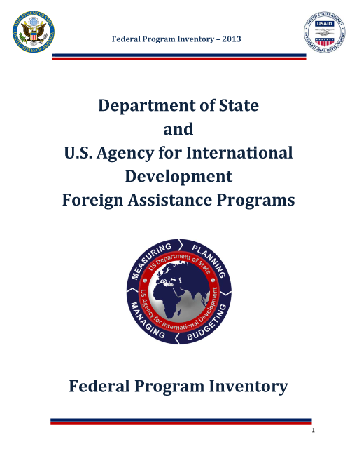 Program Inventory for Foreign Assistance