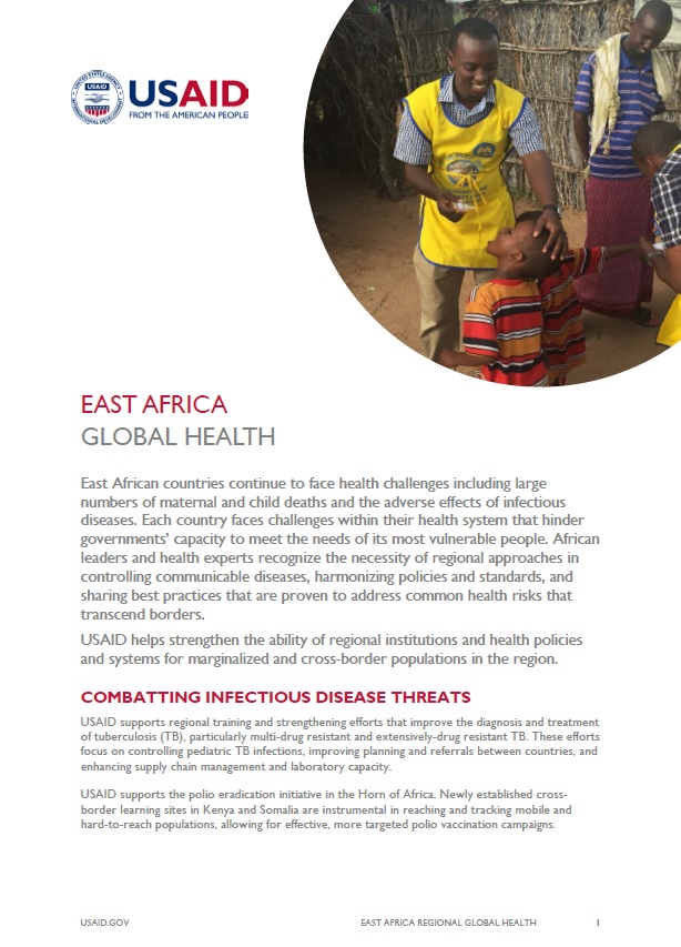 East Africa Regional Global Health Fact Sheet