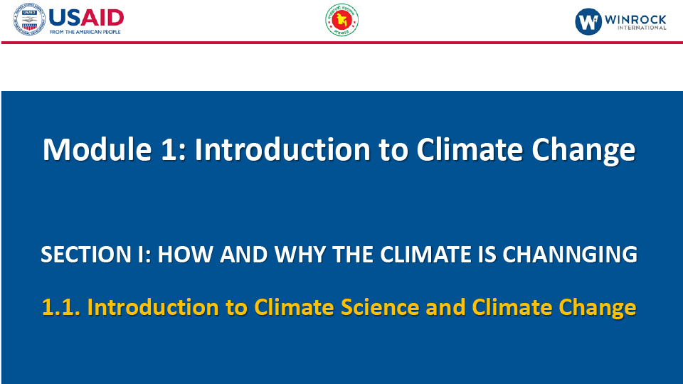 1.1. Introduction to Climate Science and Climate Change