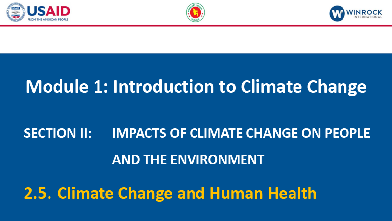 2.5 Climate Change and Human Health