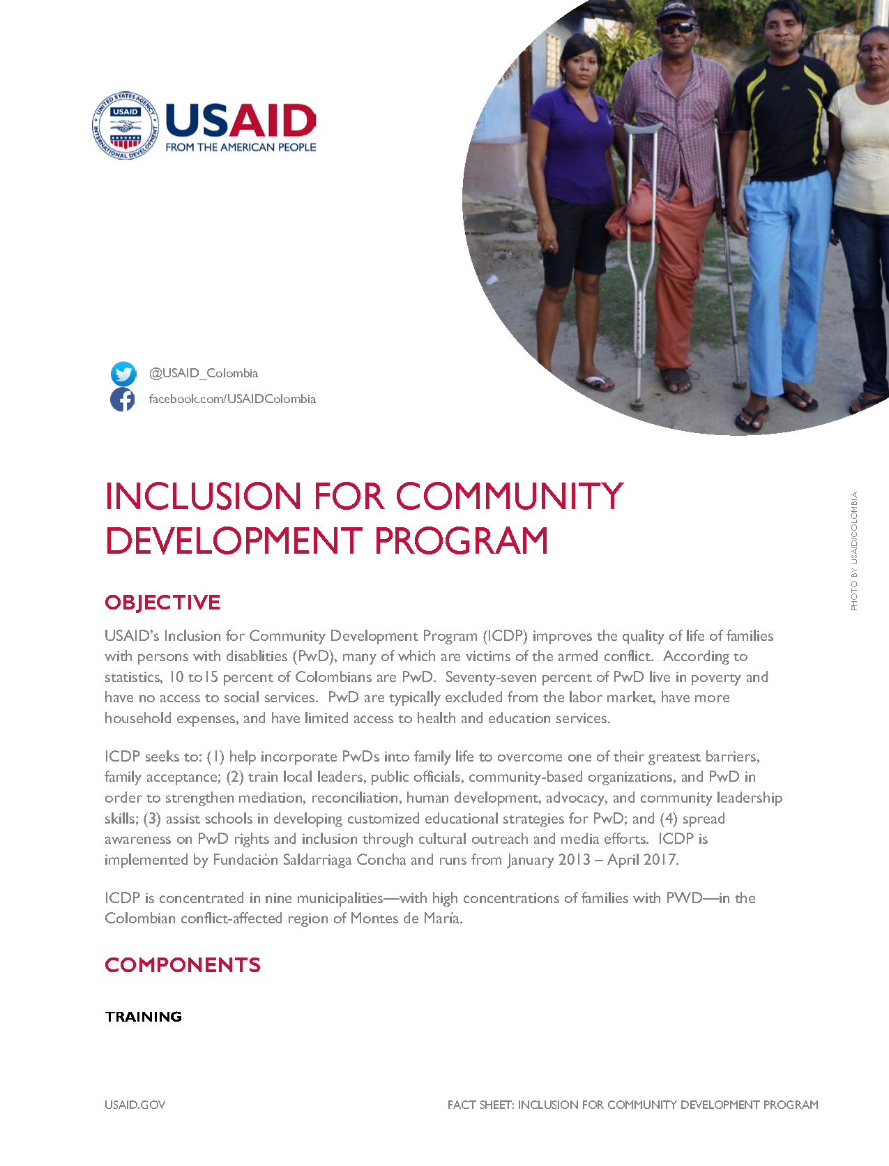 Inclusion for Community Development Program Fact Sheet