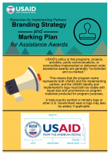 Infographic: Branding Strategy and Marking Plan for Assistance Awards 