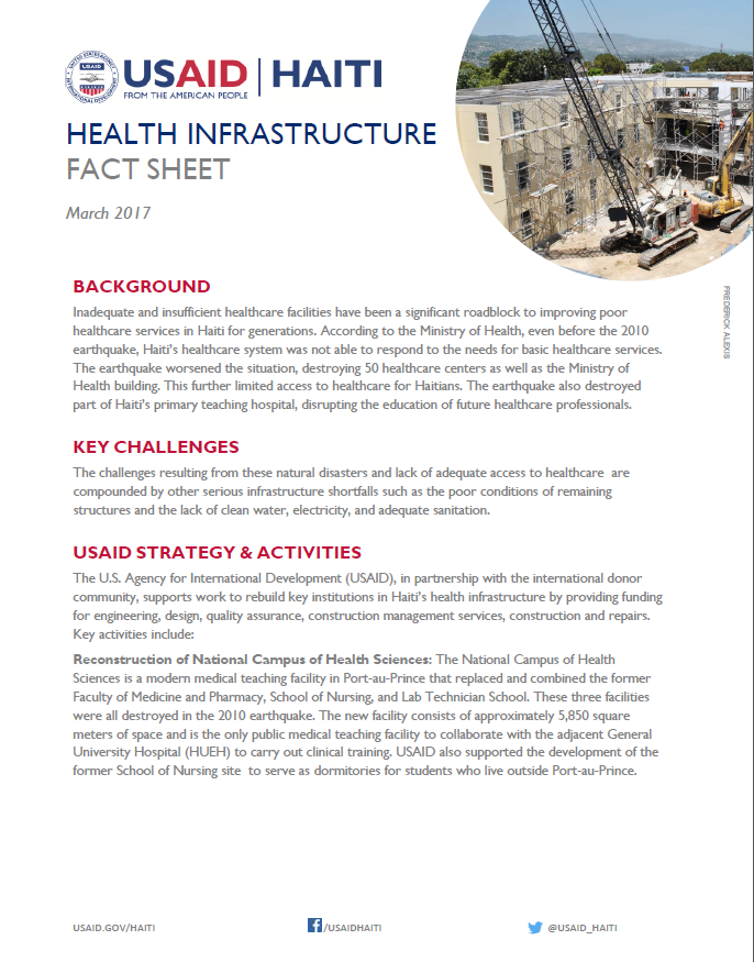 Health Infrastructure Fact Sheet 2017