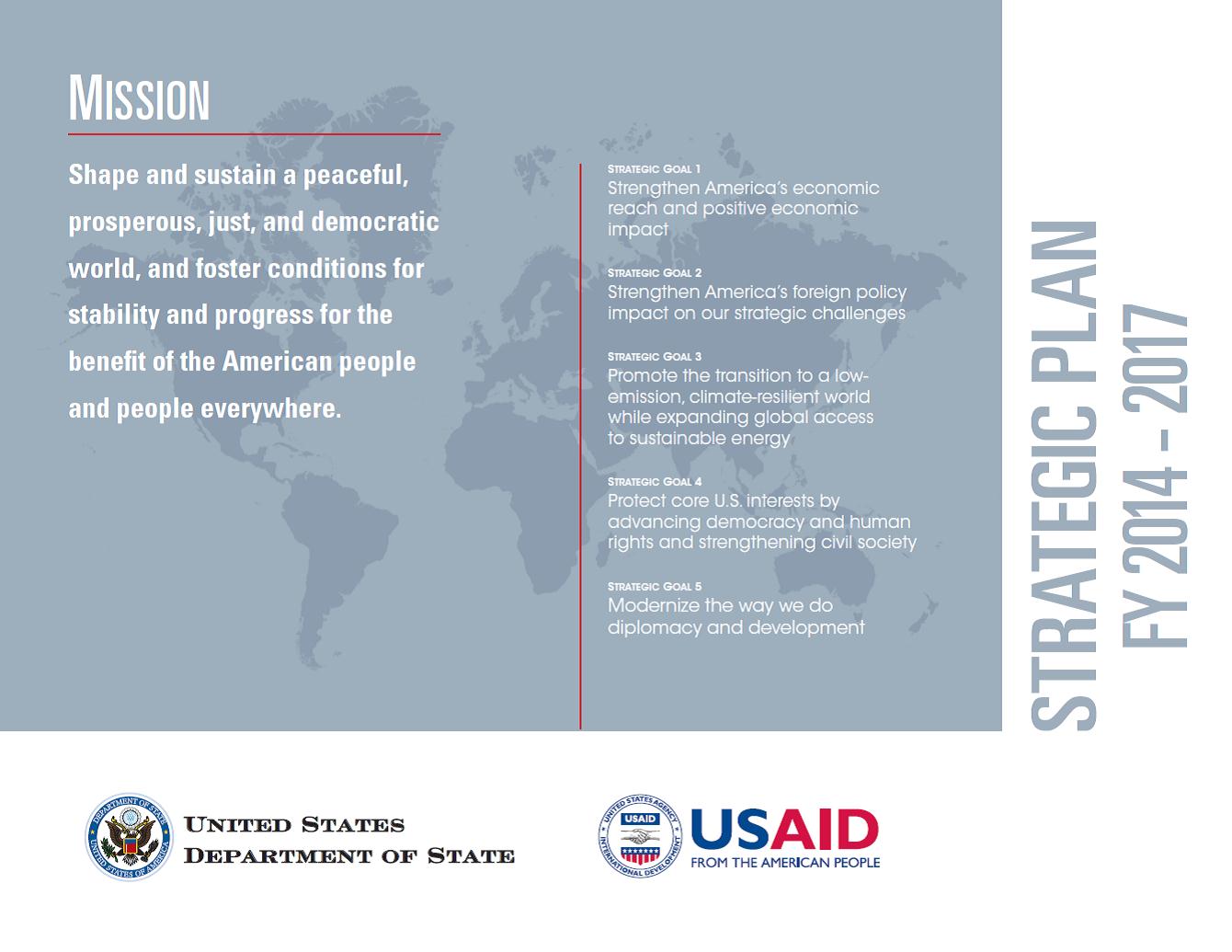 USAID and Department of State Strategic Plan FY 2014-2017