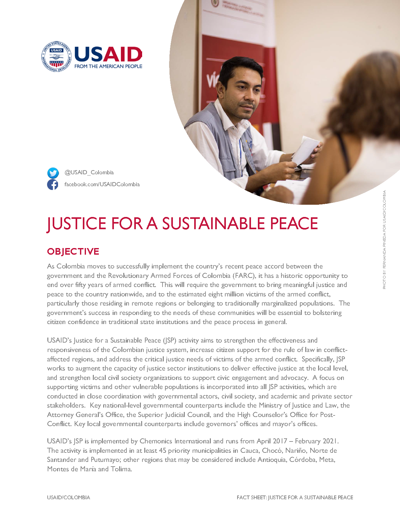 Justice for a Sustainable Peace (JSP)