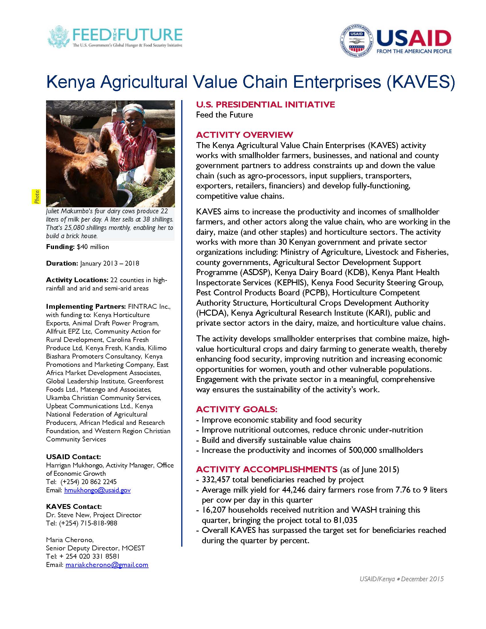 Kenya Agricultural Value Chain Enterprises (KAVES)
