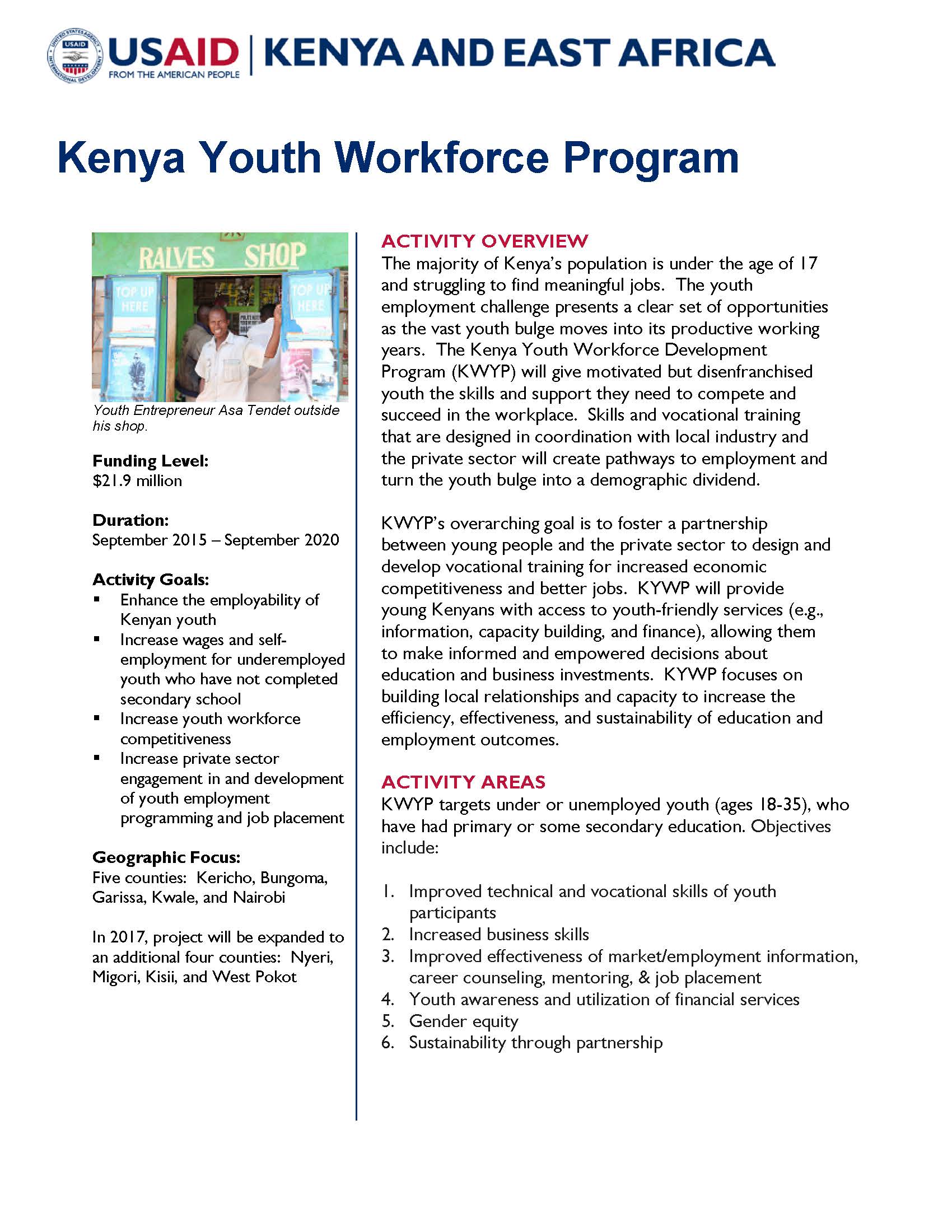 Kenya Youth Employment and Skills Program (K-YES)
