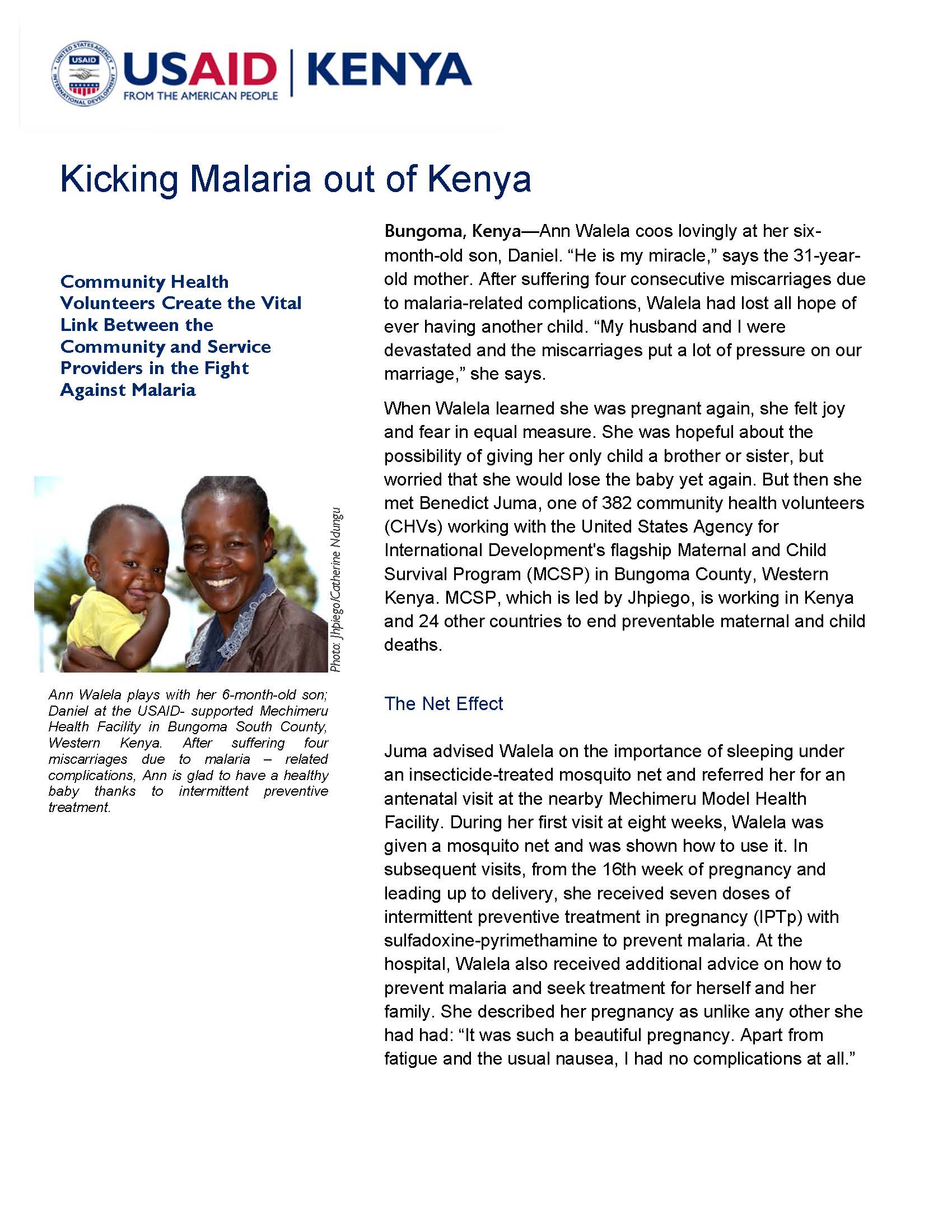 Kicking Malaria out of Kenya