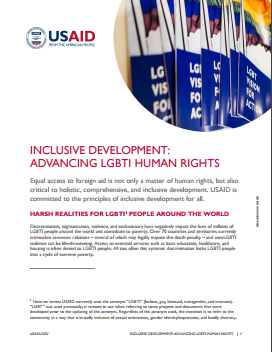 Inclusive Development: Advancing LGBTI Human Rights