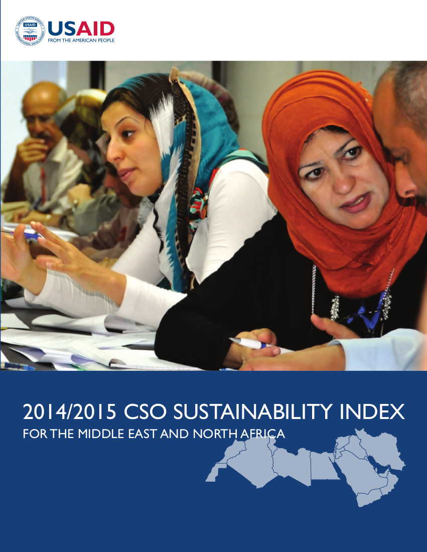 The 2014/2015 Civil Society Organization Sustainability Index for the Middle East and North Africa (Updated 12/30/2016)