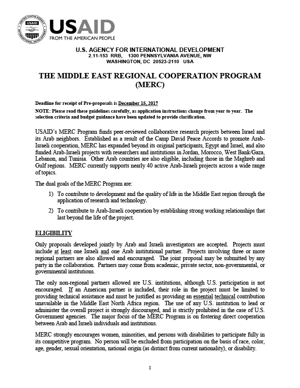 MERC 2017 Pre-proposal Instructions