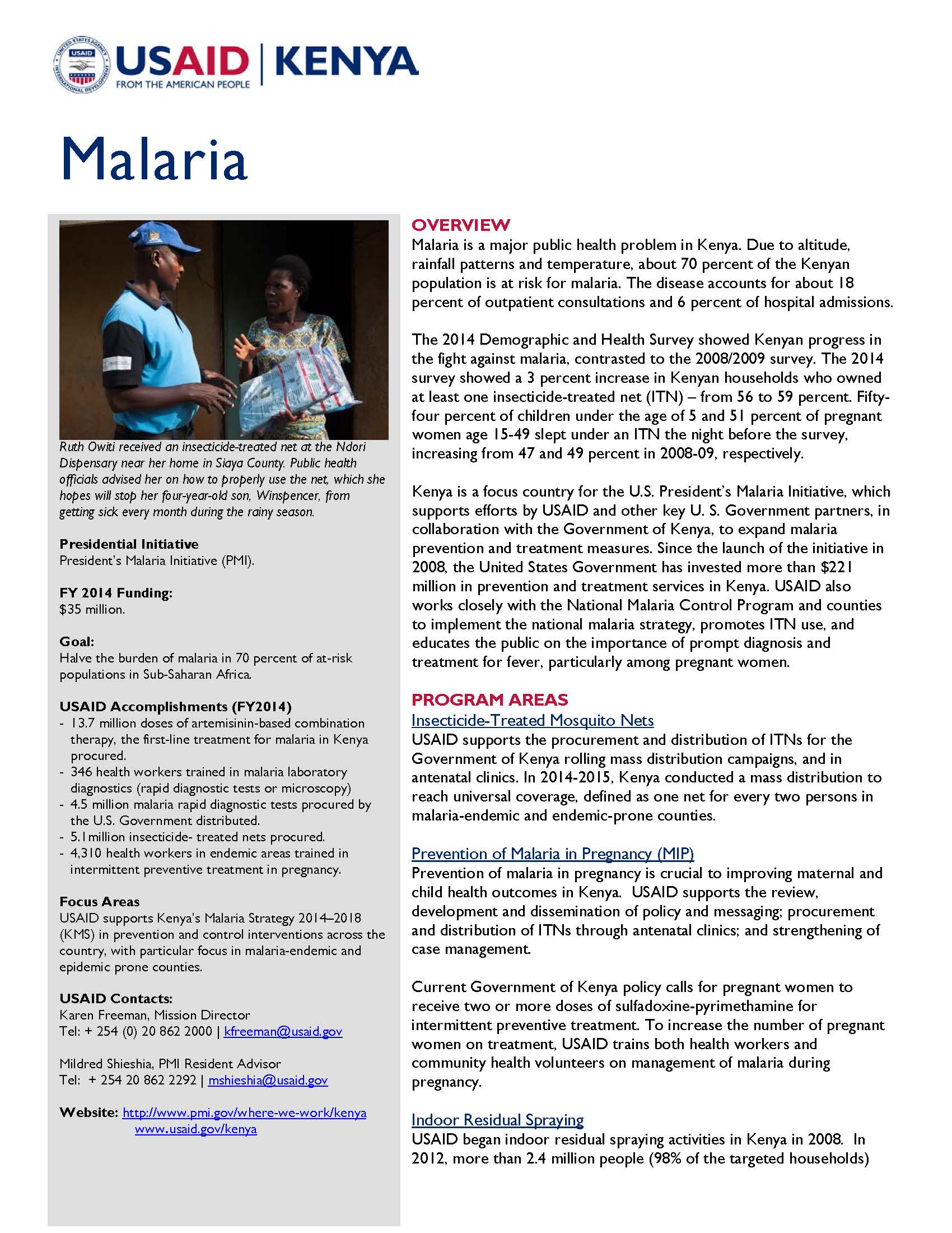 Malaria Fact Sheet